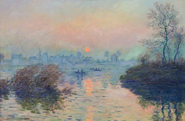 Sunset on the Seine at Lavacourt, Winter Effect